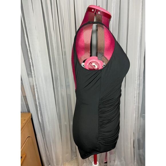 Speedo one piece swimsuit v neck  black - Picture 6 of 10